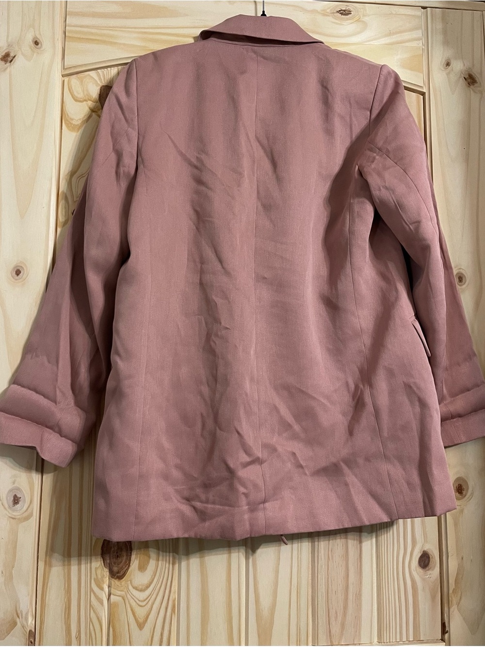 H&M Linen Blend Blazer Dusty Pink - Picture 4 of 5